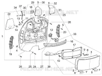 Front glove-box - Knee-guard panel