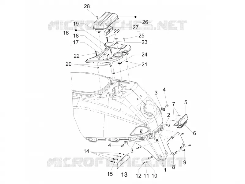 Rear cover - Splash guard
