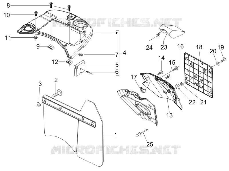 Rear cover - Splash guard