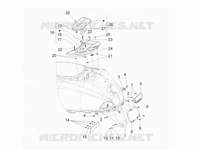 Rear cover - Splash guard