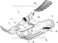 Central cover - Footrests