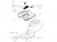 Central cover - Footrests