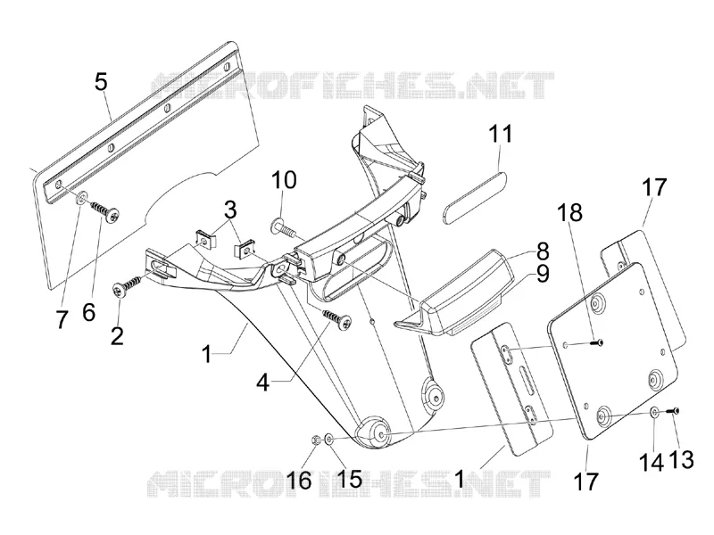 Rear cover - Splash guard