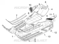 Central cover - Footrests