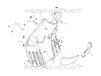 Front glove-box - Knee-guard panel