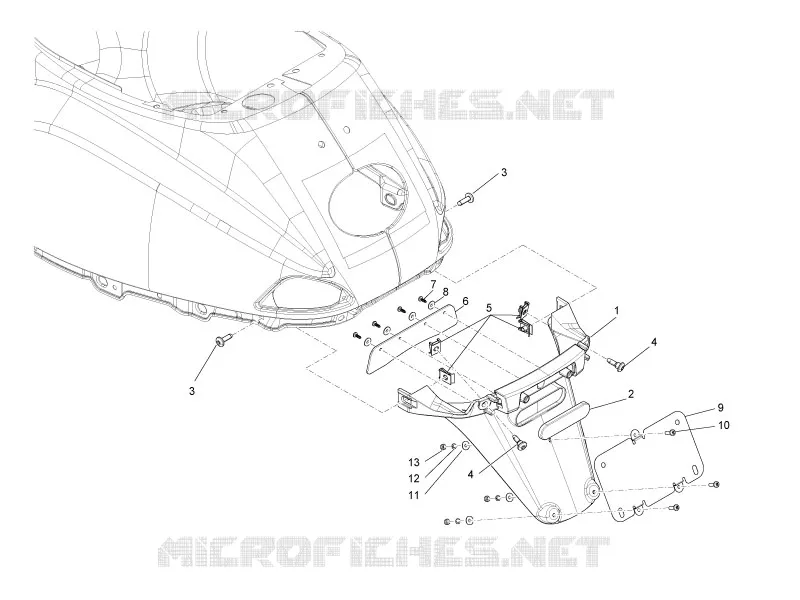 Rear cover - Splash guard