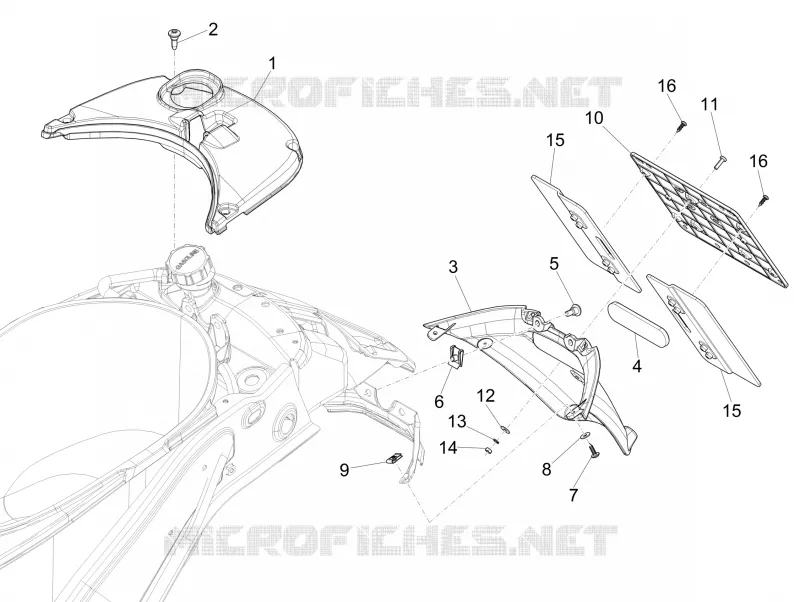 Rear cover - Splash guard
