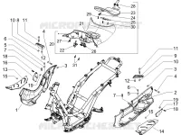 Central cover - Footrests