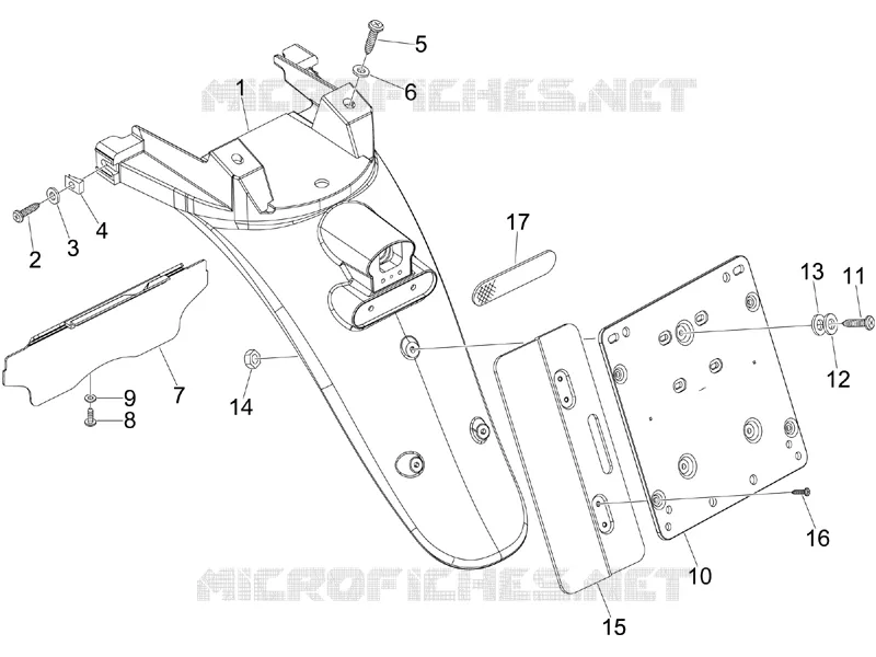 Rear cover - Splash guard