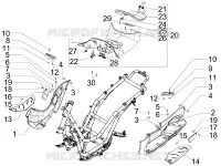 Central cover - Footrests
