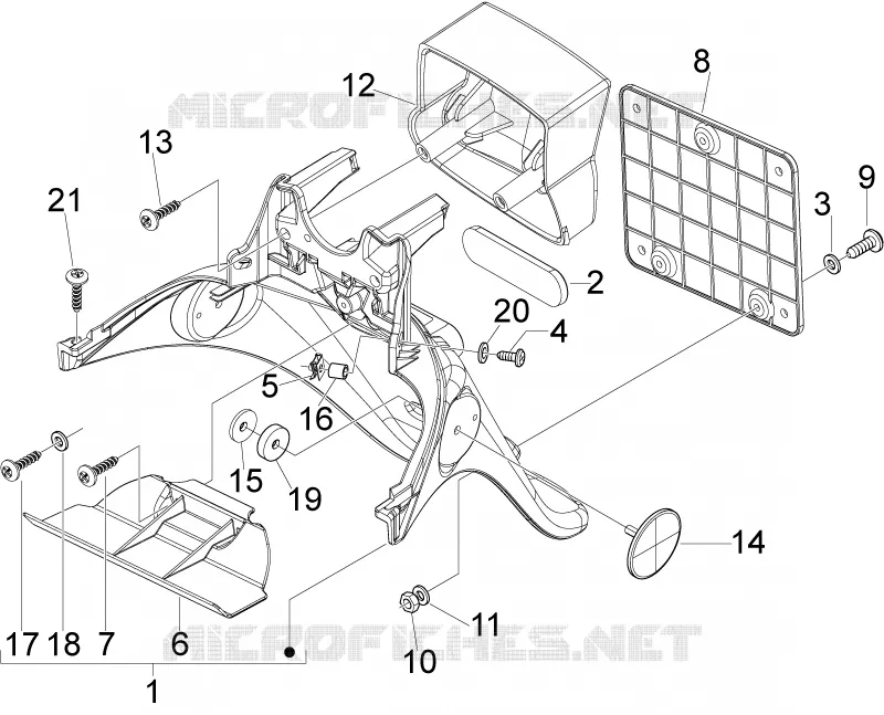 Rear cover - Splash guard