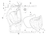 Front glove-box - Knee-guard panel