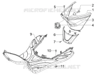 Central cover - Footrests