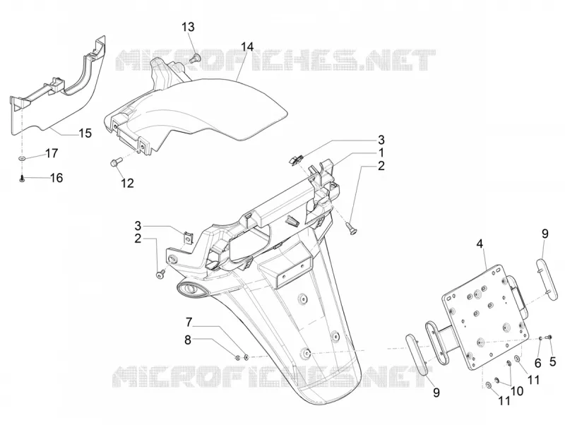 Rear cover - Splash guard