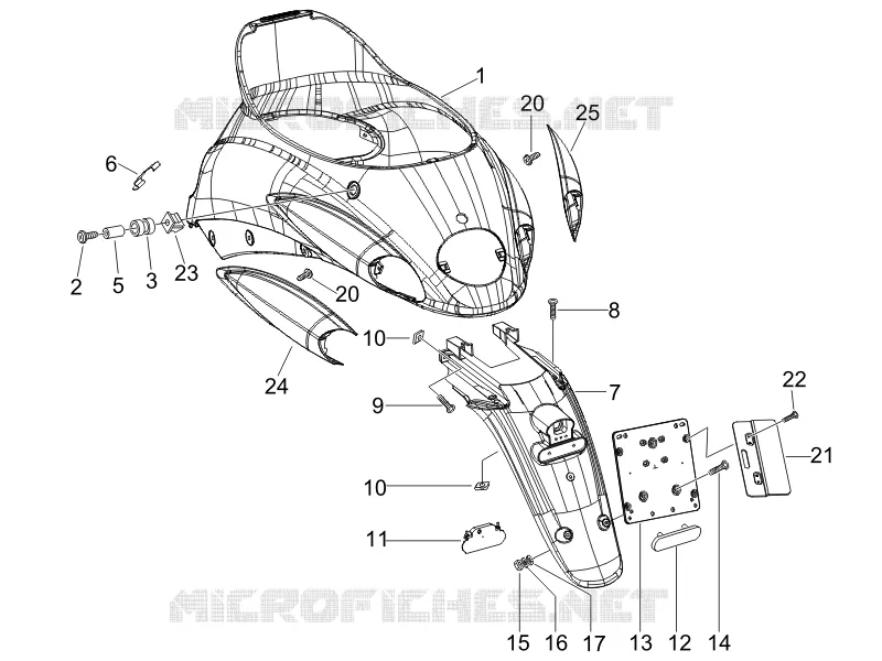 Rear cover - Splash guard
