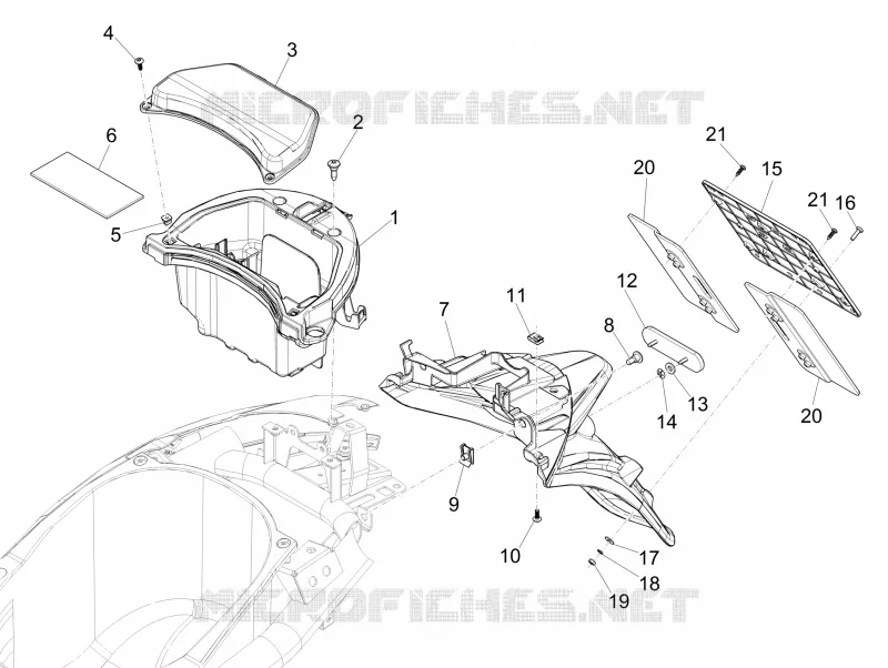 Rear cover - Splash guard