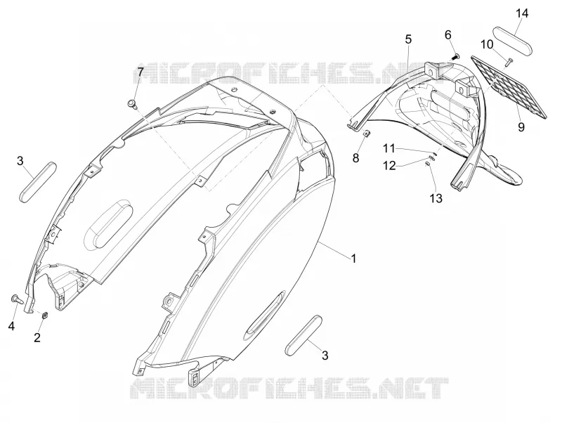 Rear cover - Splash guard