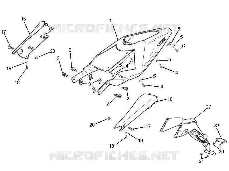 Rear cover - Splash guard