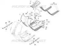 Central cover - Footrests