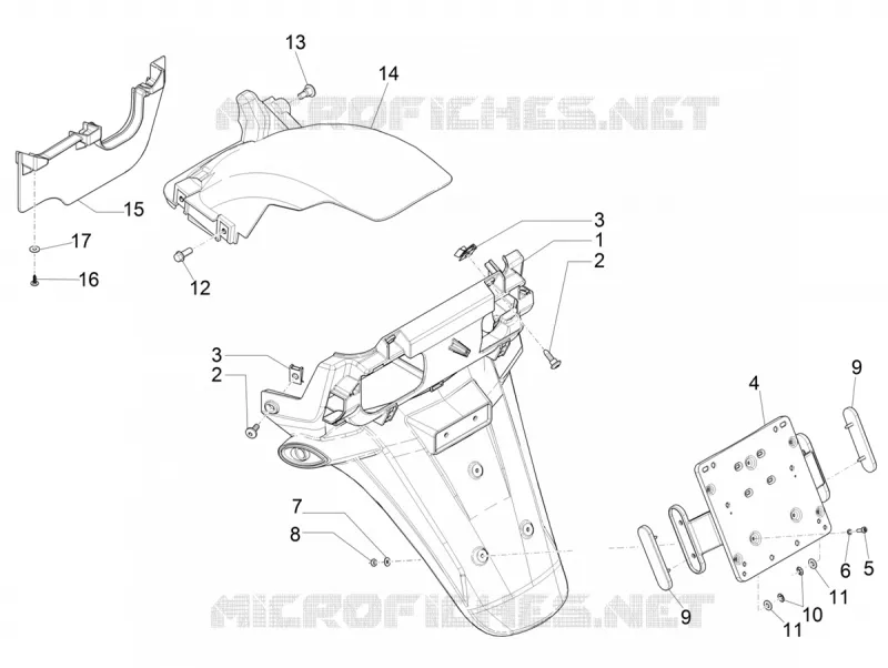 Rear cover - Splash guard