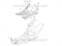 CENTRAL COVER - FOOTRESTS