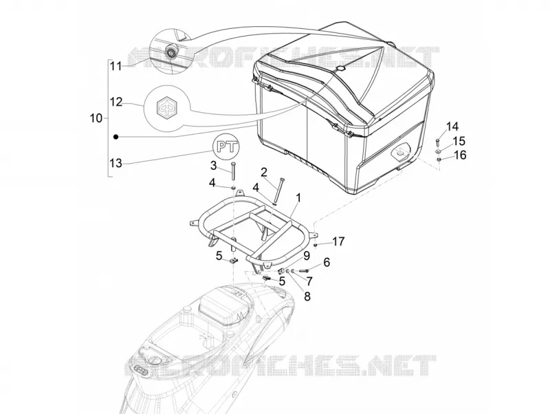 Rear luggage rack