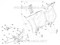 Front glove-box - Knee-guard panel