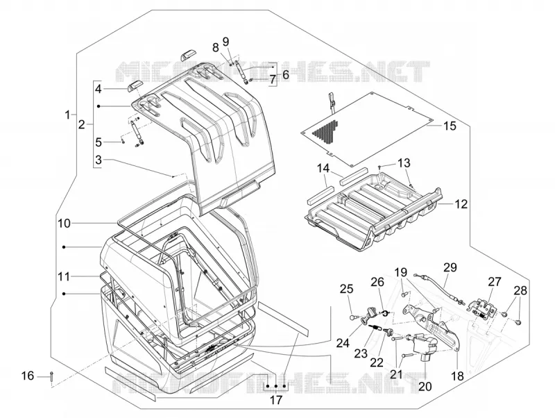 Rear luggage rack