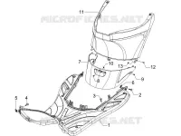 CENTRAL COVER - FOOTRESTS