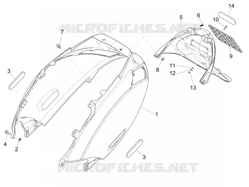 Rear cover - Splash guard