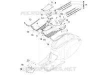 CENTRAL COVER - FOOTRESTS