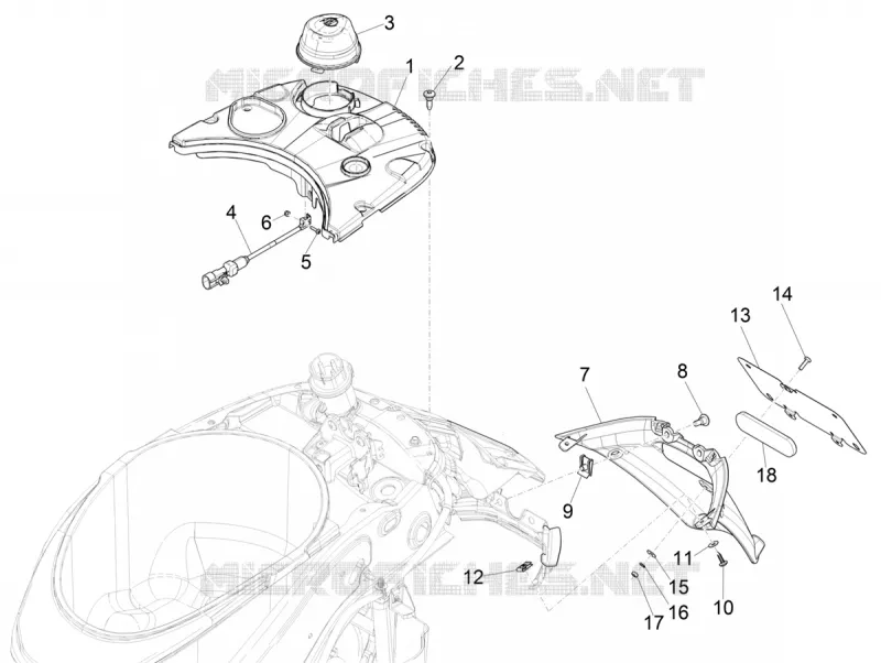 Rear cover - Splash guard