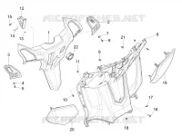 Front glove-box - Knee-guard panel