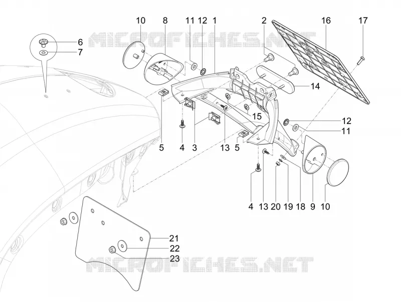 Rear cover - Splash guard