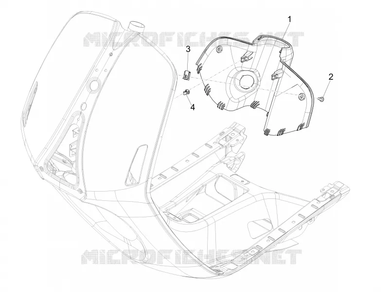 Front glove-box - Knee-guard panel