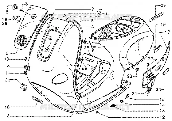 Clutch cover-scrool cover