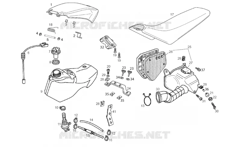 Tank - Air box - Saddle