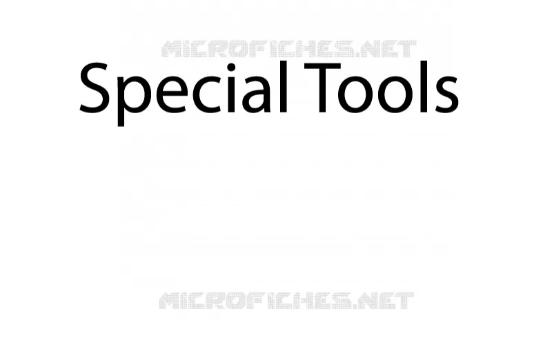 SPECIAL TOOLS