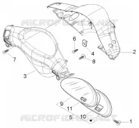 Speedometer kms.-handlebar covers