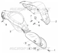 Speedometers kms.-handlebars cover