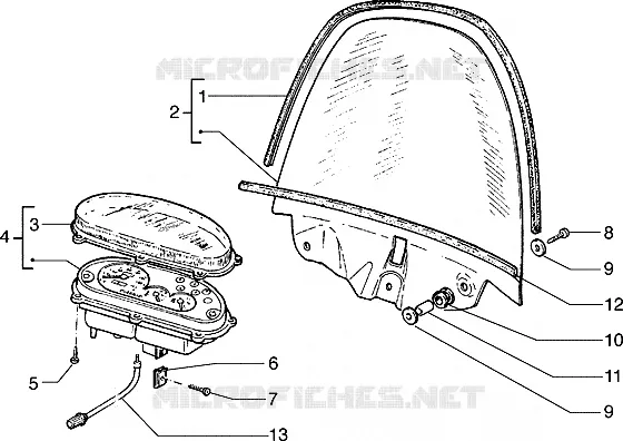 Speedometer (kms)-Windshield