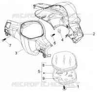 Speedometer kms.-handlebar covers