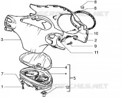 Speedometers kms.-Handlebar covers