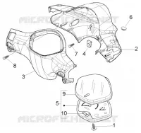 Speedometers kms.-handlebars cover