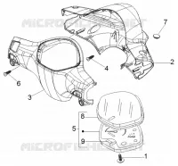 Speedometers kms.-handlebar cover