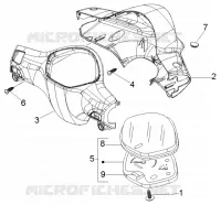 Speedometers kms.-handlebar cover