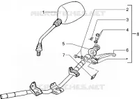 Handlebars component parts (Vehicle with rear drum brake)