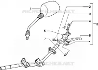 Handlebars component parts (Vehicle with rear drum brake)