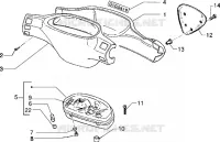 Speedometers kms.-Handlebar covers
