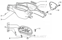 Speedometers kms.-handlebar covers